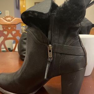 Ugg winter leather high heel boots